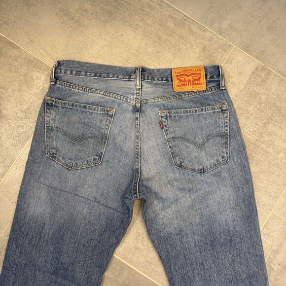 Levis 559 Jeans Mens 32x30 Blue Dark Wash Straight Leg Relaxed Fit Faded - Picture 2 of 11